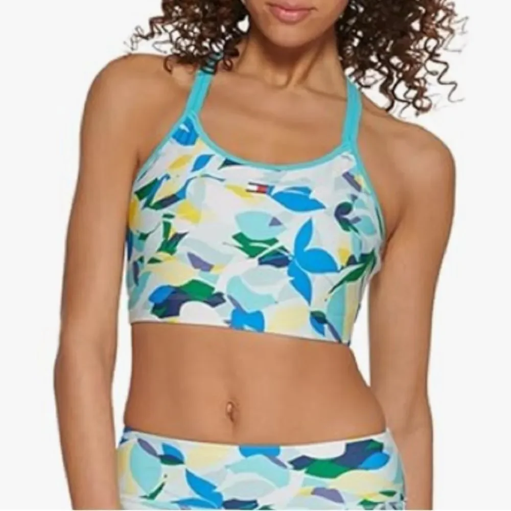 Tommy Hilfiger Women’s Colorful Floral Women's Sports Bra NWT Medium